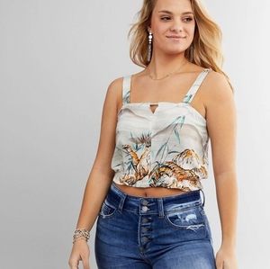 New Hurley Crush Set Cropped Tank Top Size Medium